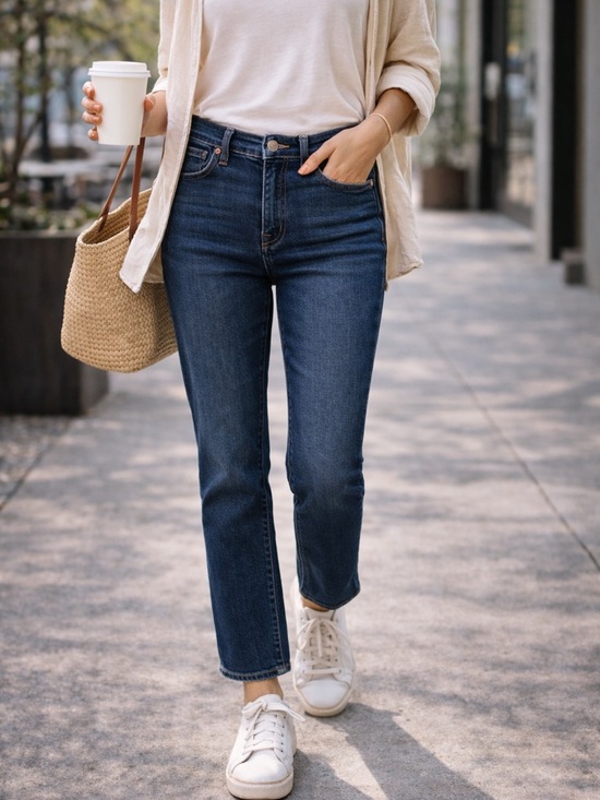 Madewell Denim - Madewell Mid Rise Perfect Vintage Jeans 26 Dark Indigo Magic Pockets